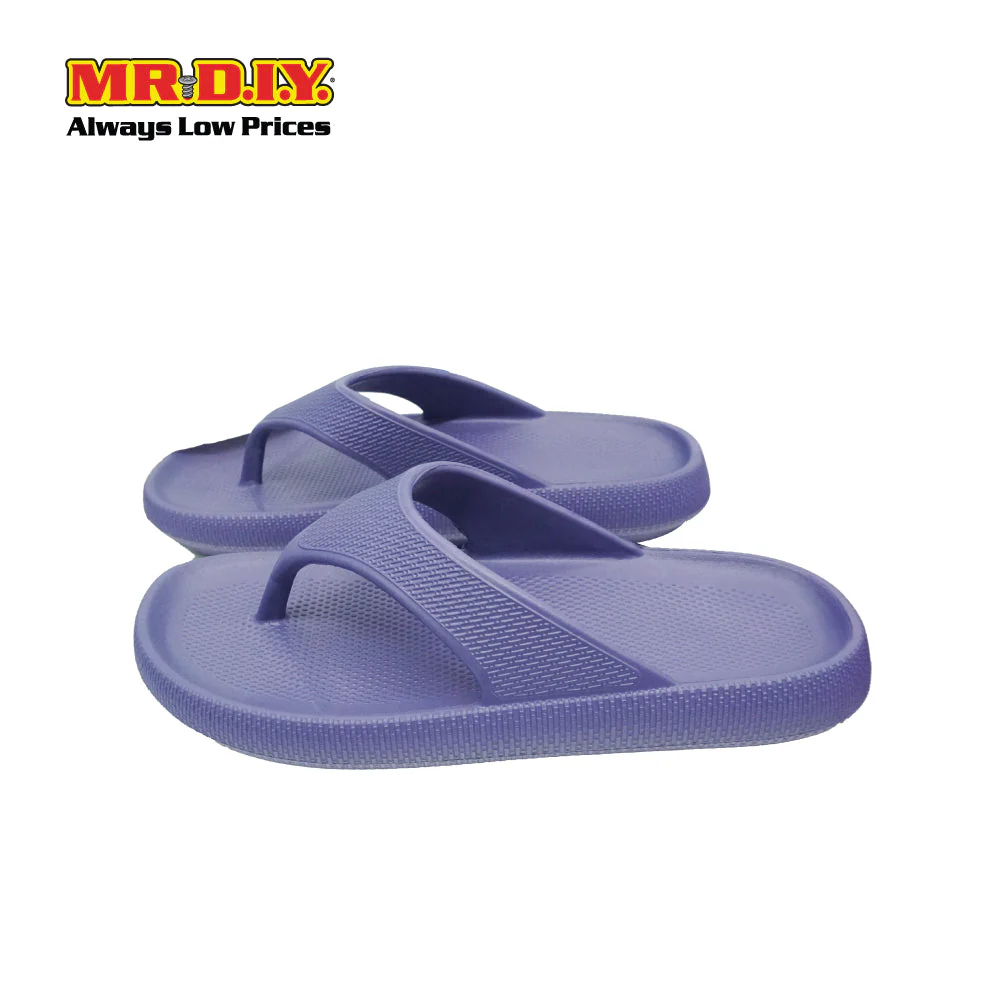 (MR.DIY) EVA Unisex Anti Slippery Flip-Flops Slippers - Purple - Color Series - Image 2