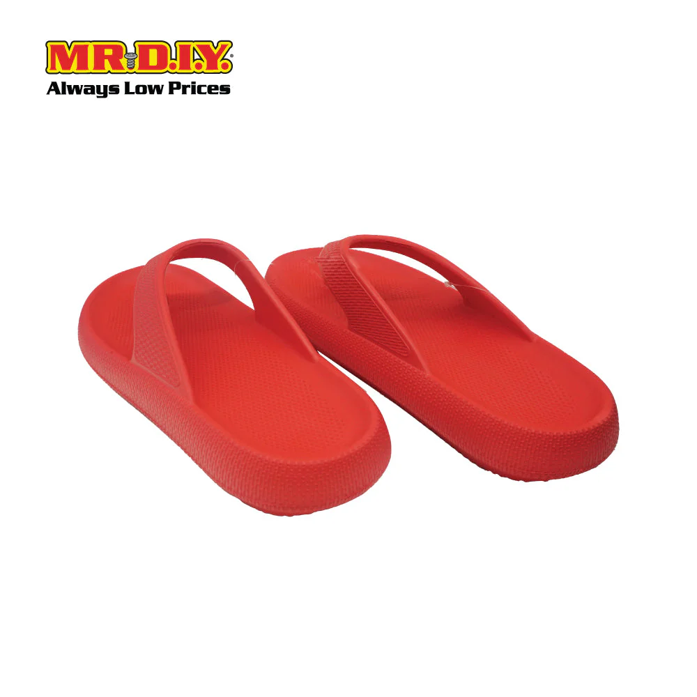 (MR.DIY) EVA Unisex Anti Slippery Flip-Flops Slippers - Red - Color Series - Image 5
