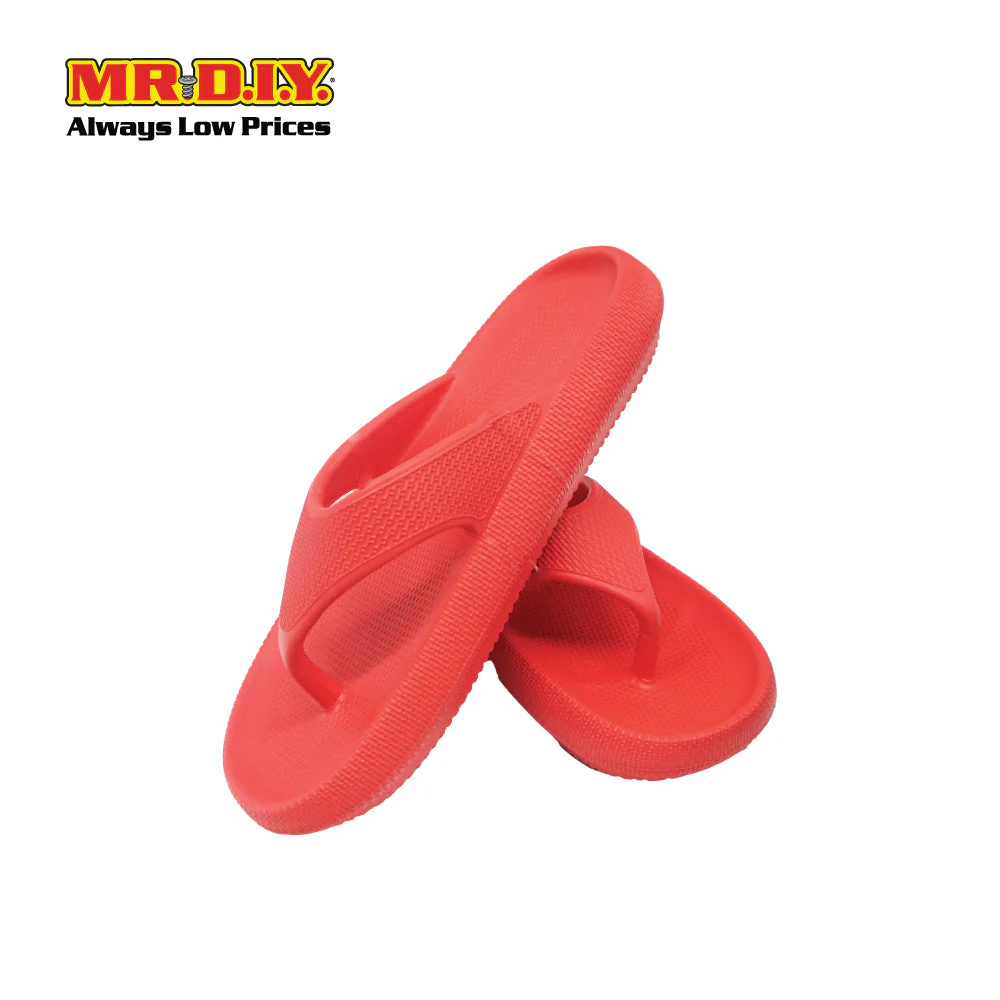 (MR.DIY) EVA Unisex Anti Slippery Flip-Flops Slippers - Red - Color Series - Image 3