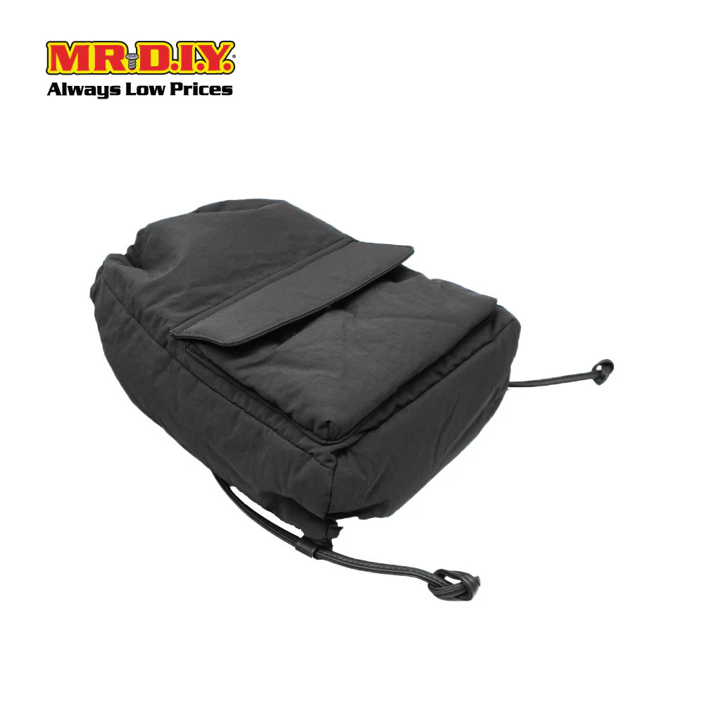 (MR.DIY) Nylon Drawstring Bag with adjustable strap L39cm x W33cm x H17cm - Black - Color Series - Image 2