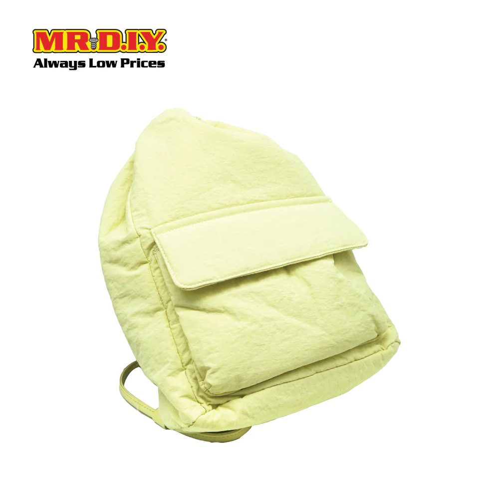 (MR.DIY) Nylon Drawstring Bag with adjustable strap L39cm x W33cm x H17cm - Yellow - Color Series - Image 6