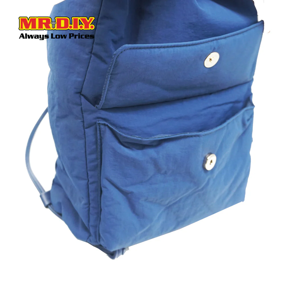(MR.DIY) Nylon Drawstring Bag with adjustable strap L39cm x W33cm x H17cm - Blue - Color Series - Image 6