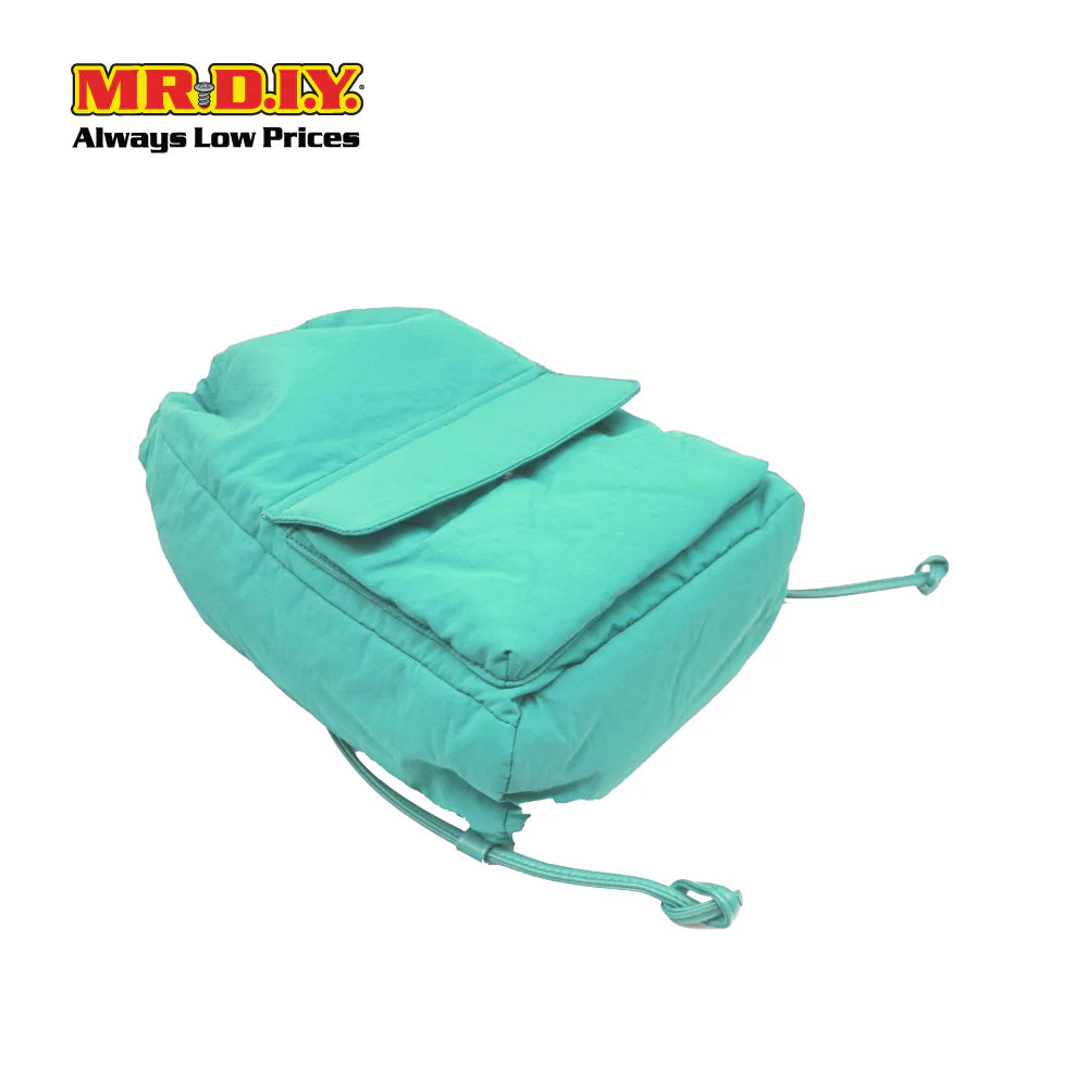 (MR.DIY) Nylon Drawstring Bag with adjustable strap L39cm x W33cm x H17cm - Light Green - Color Series - Image 2