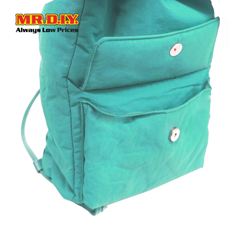 (MR.DIY) Nylon Drawstring Bag with adjustable strap L39cm x W33cm x H17cm - Light Green - Color Series - Image 6