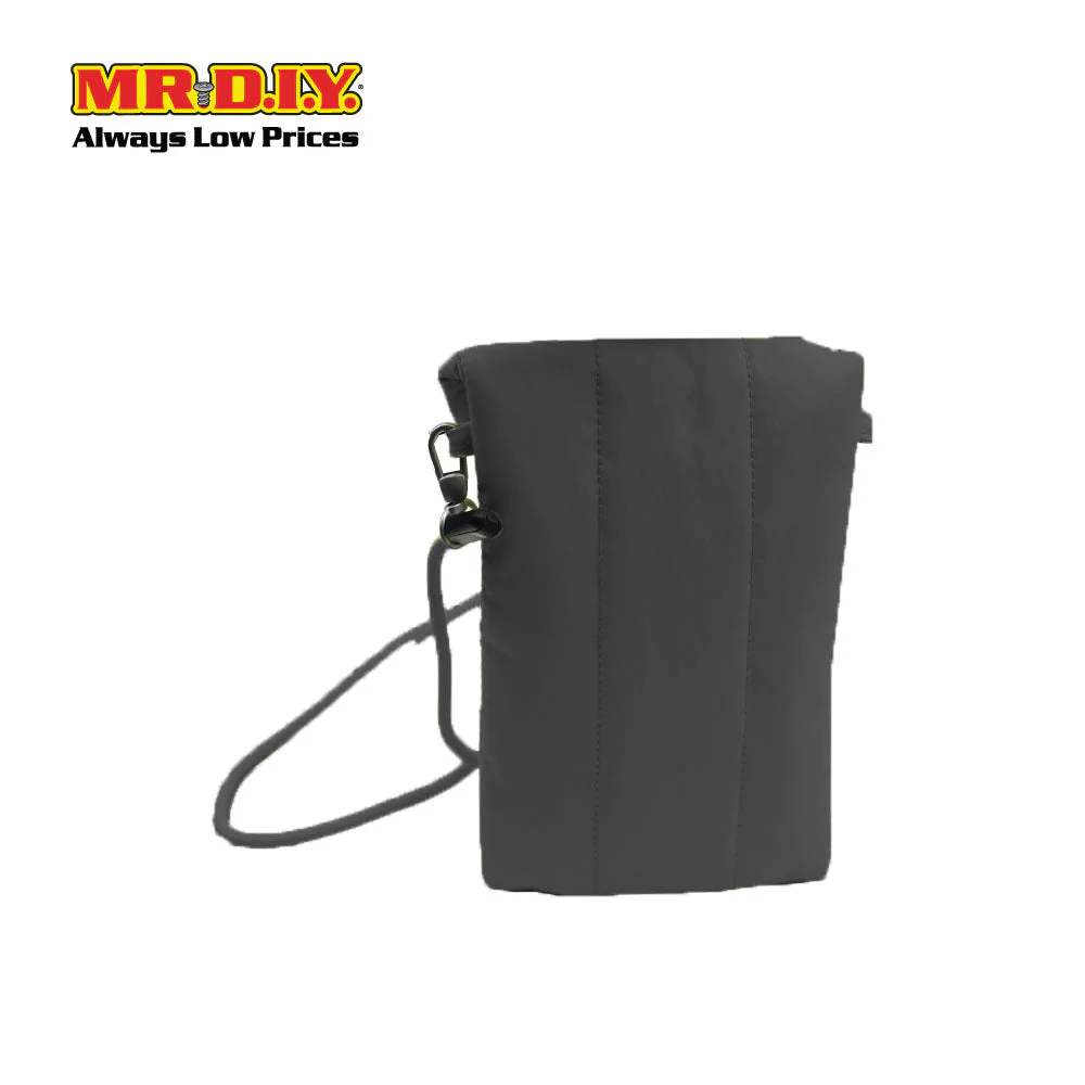 (MR.DIY) Polyester Pochette Sling Bag with tie adjustable shoulder strap ( L19cm x W12.5cm x H5cm) - Black - Color Series - Image 4