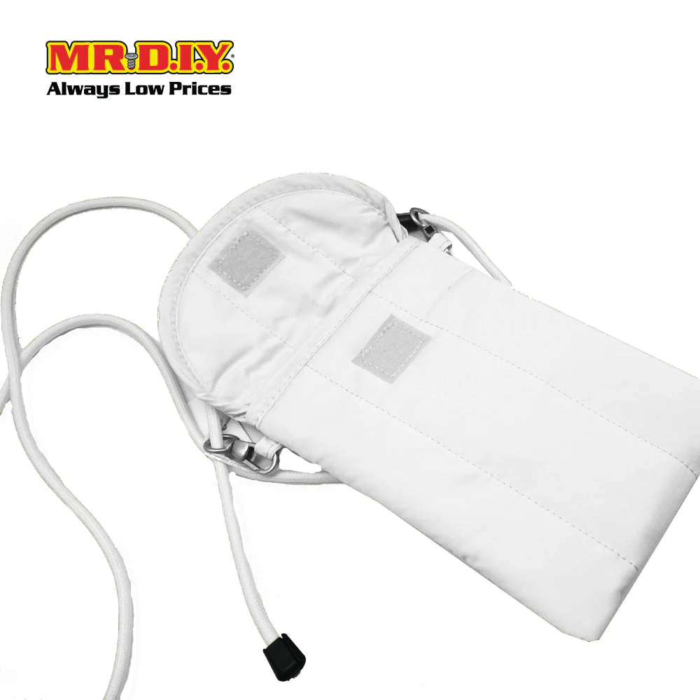 (MR.DIY) Polyester Pochette Sling Bag with tie adjustable shoulder strap ( L19cm x W12.5cm x H5cm) - Off White - Color Series - Image 3