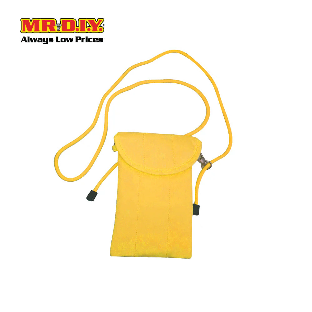 (MR.DIY) Polyester Pochette Sling Bag with tie adjustable shoulder strap ( L19cm x W12.5cm x H5cm) - Yellow - Color Series - Image 2