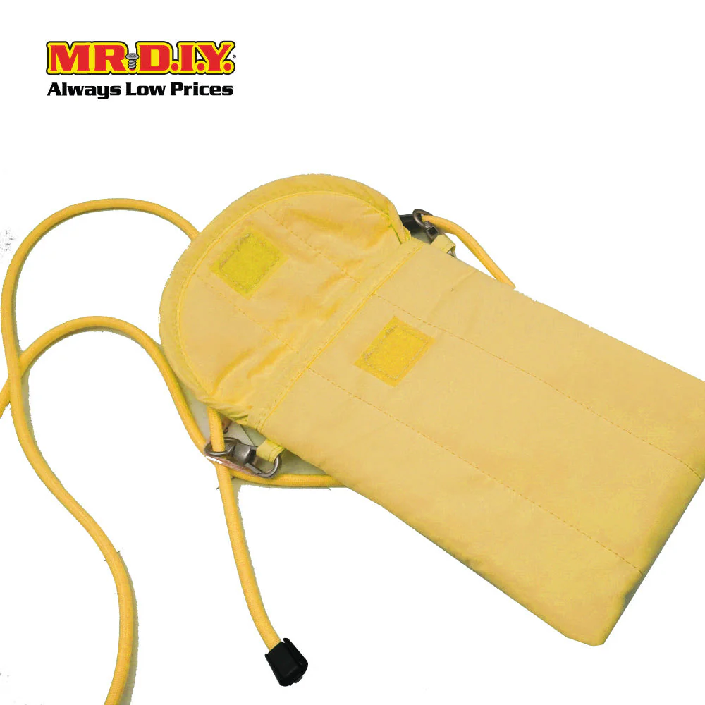 (MR.DIY) Polyester Pochette Sling Bag with tie adjustable shoulder strap ( L19cm x W12.5cm x H5cm) - Yellow - Color Series - Image 3