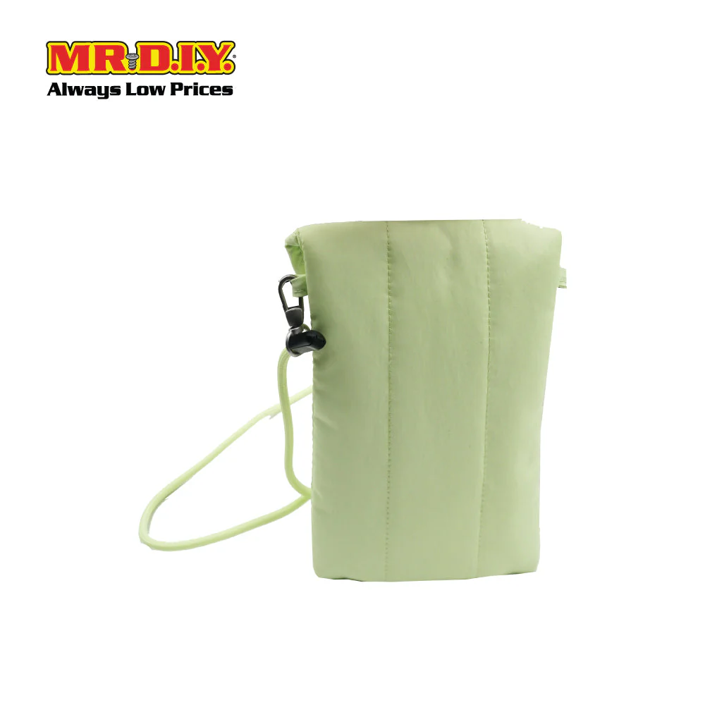 (MR.DIY) Polyester Pochette Sling Bag with tie adjustable shoulder strap ( L19cm x W12.5cm x H5cm) - Light Green - Color Series - Image 5