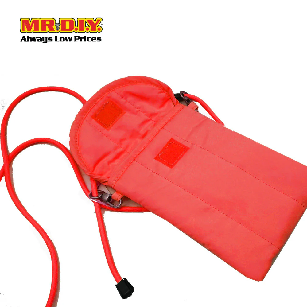 (MR.DIY) Polyester Pochette Sling Bag with tie adjustable shoulder strap ( L19cm x W12.5cm x H5cm) - Red - Color Series - Image 3