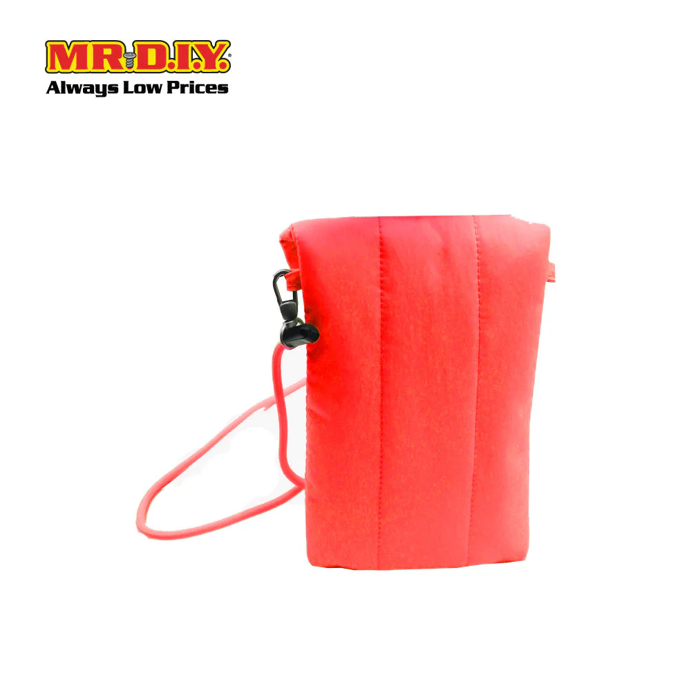 (MR.DIY) Polyester Pochette Sling Bag with tie adjustable shoulder strap ( L19cm x W12.5cm x H5cm) - Red - Color Series - Image 5