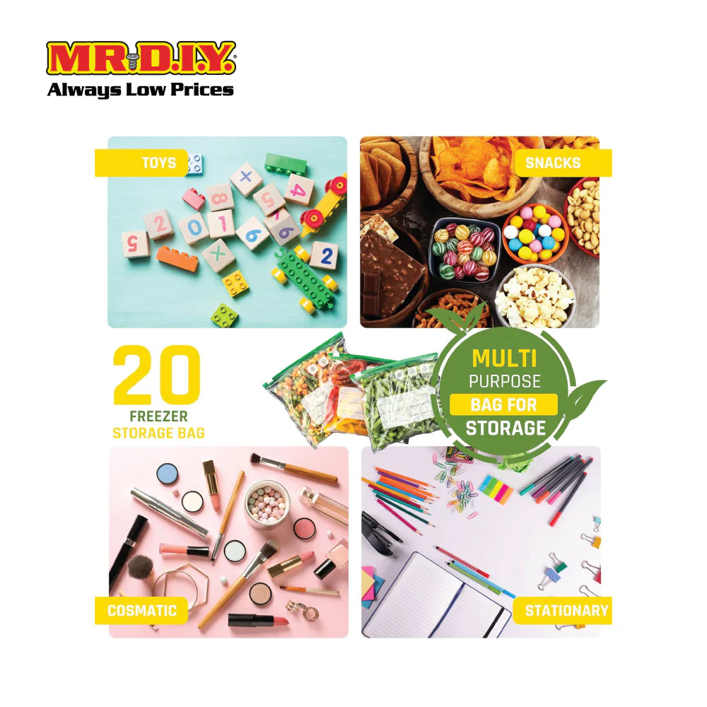 (MR.DIY) Resealable Storage Bag 60pcs (L12cm x 8.5cm) - Image 5