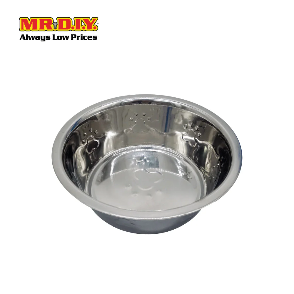 (MR.DIY) Stainless Steel Pet Bowl Coloured 21cm (1500ml) - Image 2