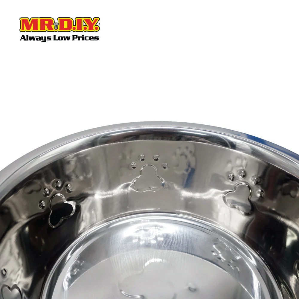 (MR.DIY) Stainless Steel Pet Bowl Coloured 21cm (1500ml) - Image 4