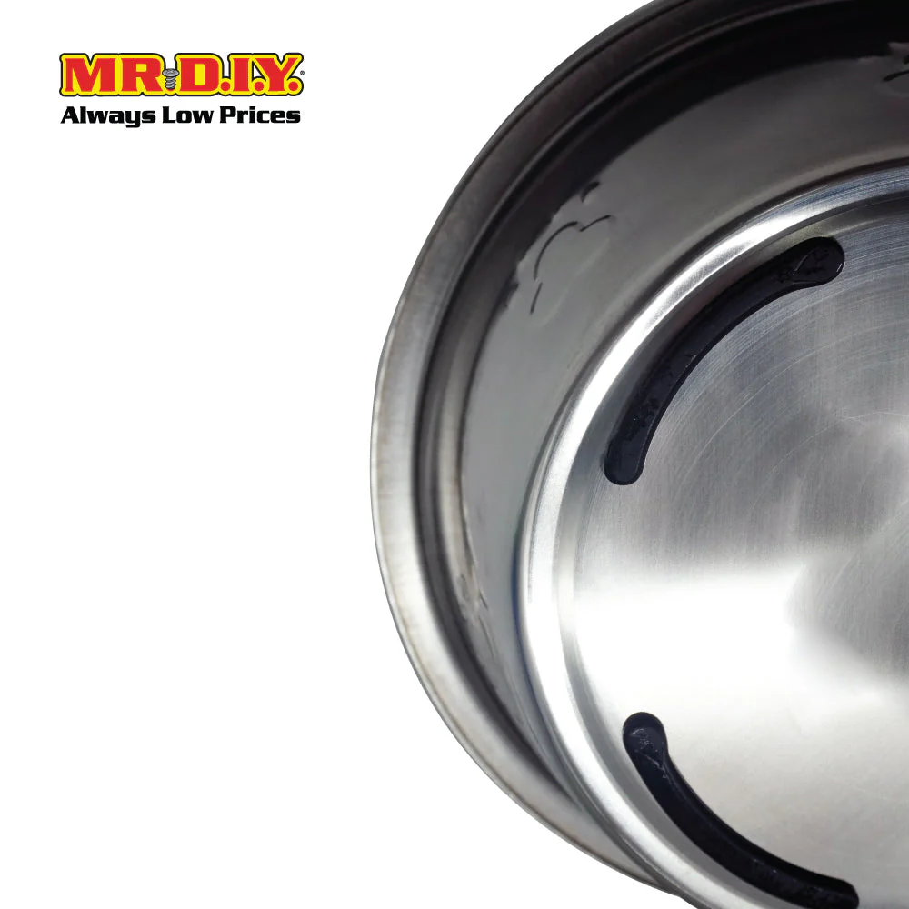 (MR.DIY) Stainless Steel Pet Bowl Side Embossed 21cm (1500ml) - Image 3