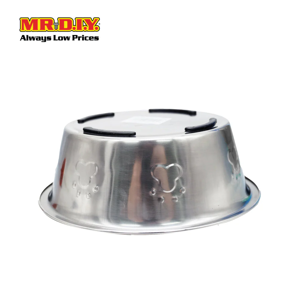 (MR.DIY) Stainless Steel Pet Bowl Side Embossed 21cm (1500ml) - Image 5