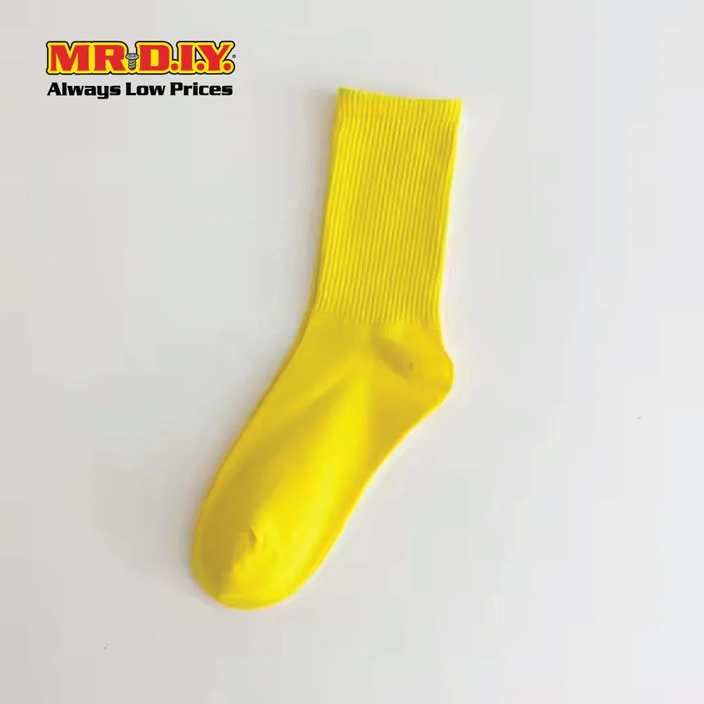 (MR.DIY) Unisex 5-8 Years Ankle Kid Cotton Socks - Yellow - Color Series - Image 2