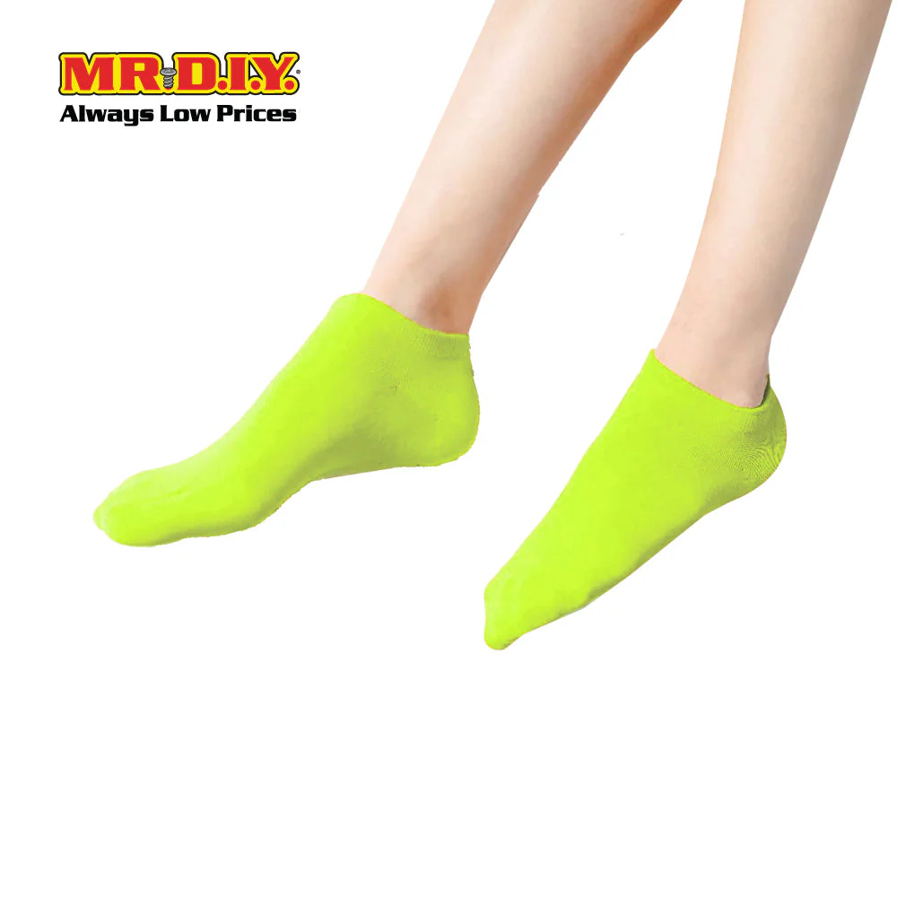 (MR.DIY) Unisex Adult Ankle Casual Cotton Socks - Light Green - Color Series - Image 3