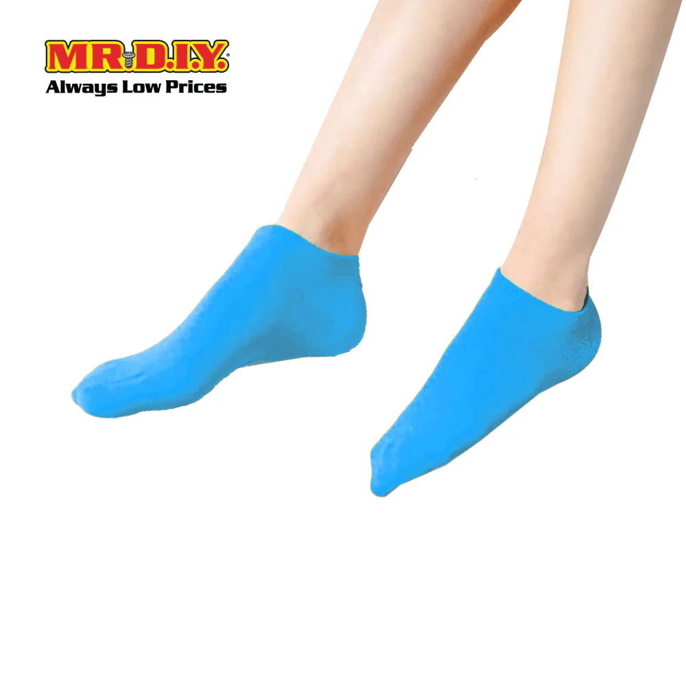 (MR.DIY) Unisex Adult Ankle Casual Cotton Socks - Light Blue - Color Series - Image 3