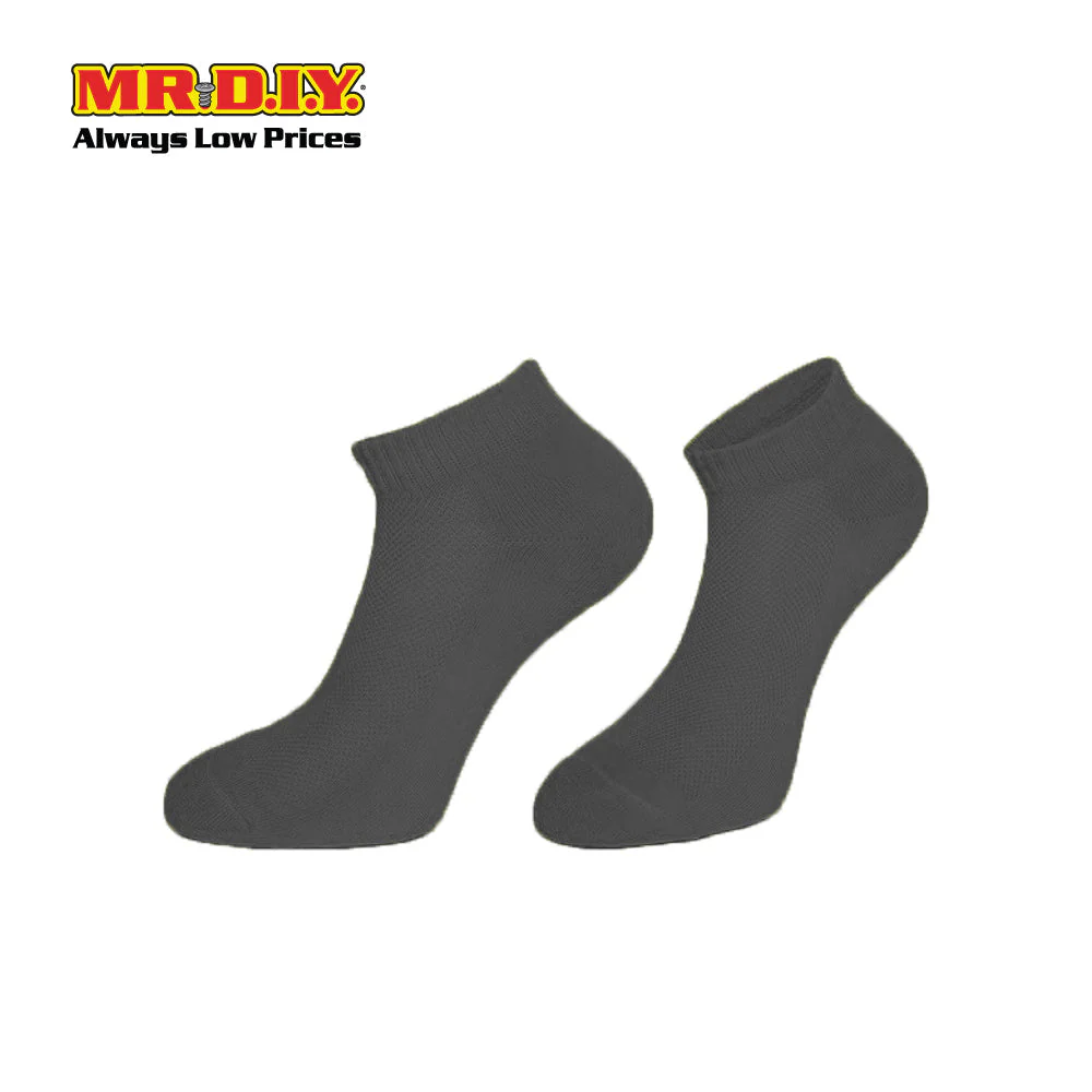 (MR.DIY) Unisex Adult Invisible Low Cut Cotton Socks - Black - Color Series - Image 3