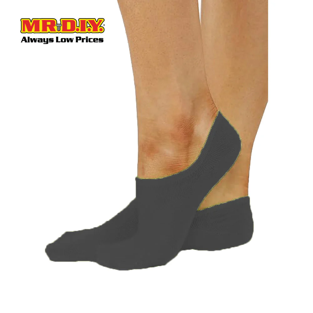 (MR.DIY) Unisex Adult Invisible Low Cut Cotton Socks - Black - Color Series - Image 4