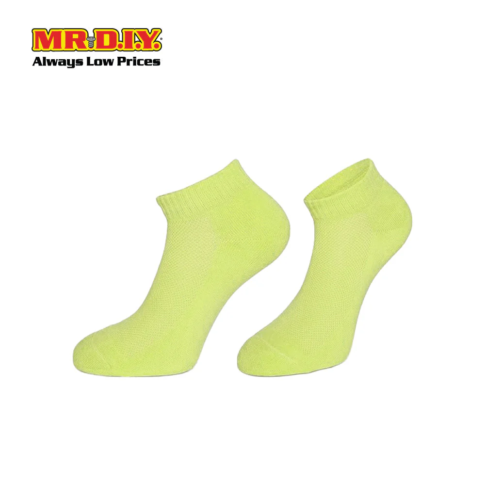 (MR.DIY) Unisex Adult Invisible Low Cut Cotton Socks - Light Green - Color Series - Image 3