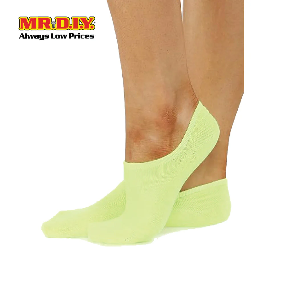 (MR.DIY) Unisex Adult Invisible Low Cut Cotton Socks - Light Green - Color Series - Image 4
