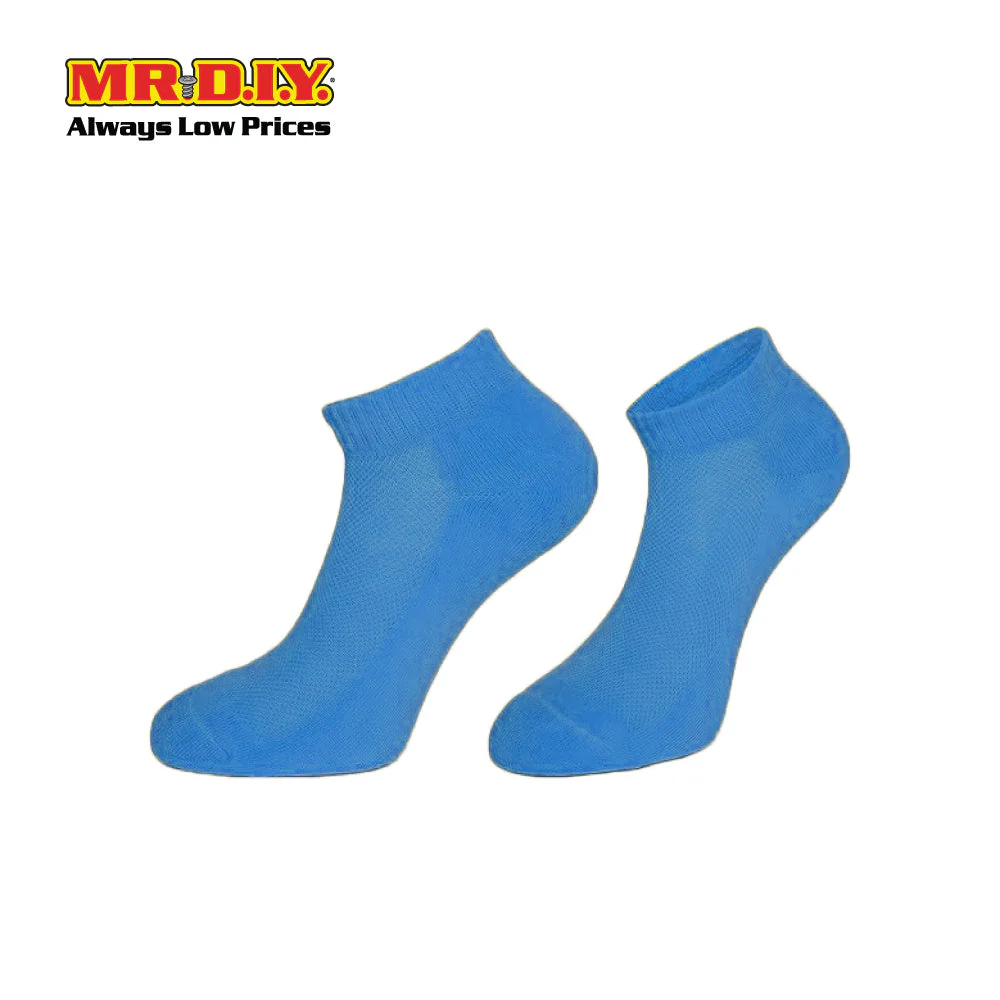 (MR.DIY) Unisex Adult Invisible Low Cut Cotton Socks - Blue - Color Series - Image 3