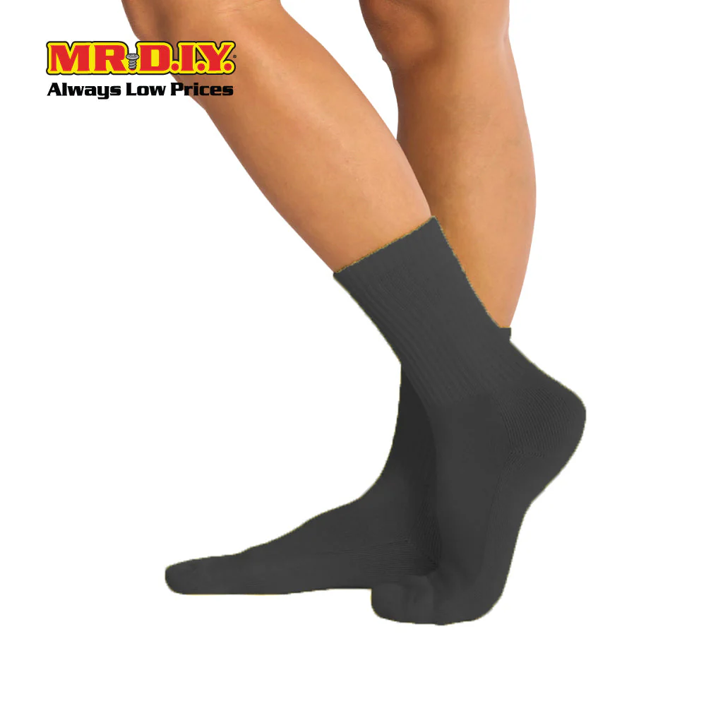 (MR.DIY) Unisex Adult Mid-Calf Casual Cotton Socks - Black - Color Series - Image 2