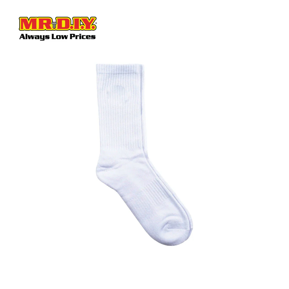 (MR.DIY) Unisex Adult Mid-Calf Casual Cotton Socks - Off White - Color Series - Image 3