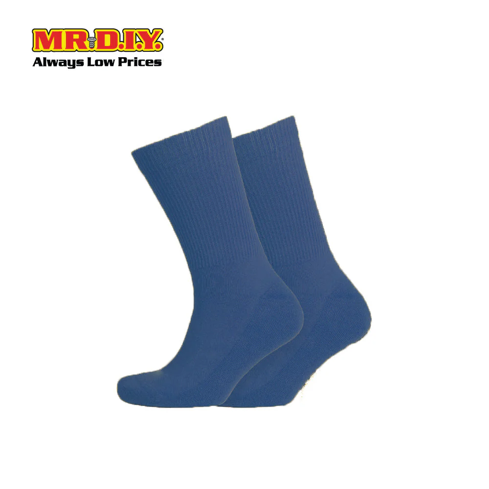 (MR.DIY) Unisex Adult Mid-Calf Casual Cotton Socks - Blue - Color Series - Image 3