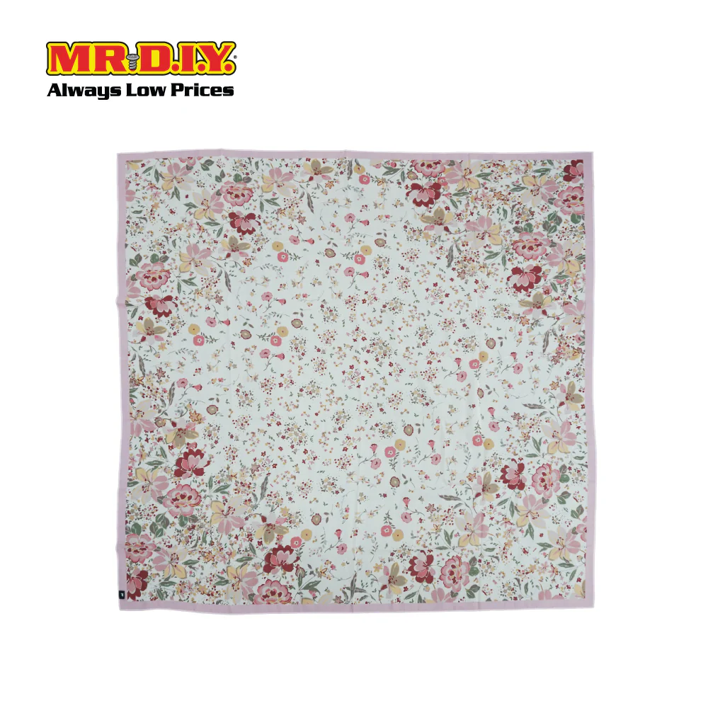 NAELOFAR Floral Cotton Chiffon Square In Hijab Bawal (45inch) - Image 2
