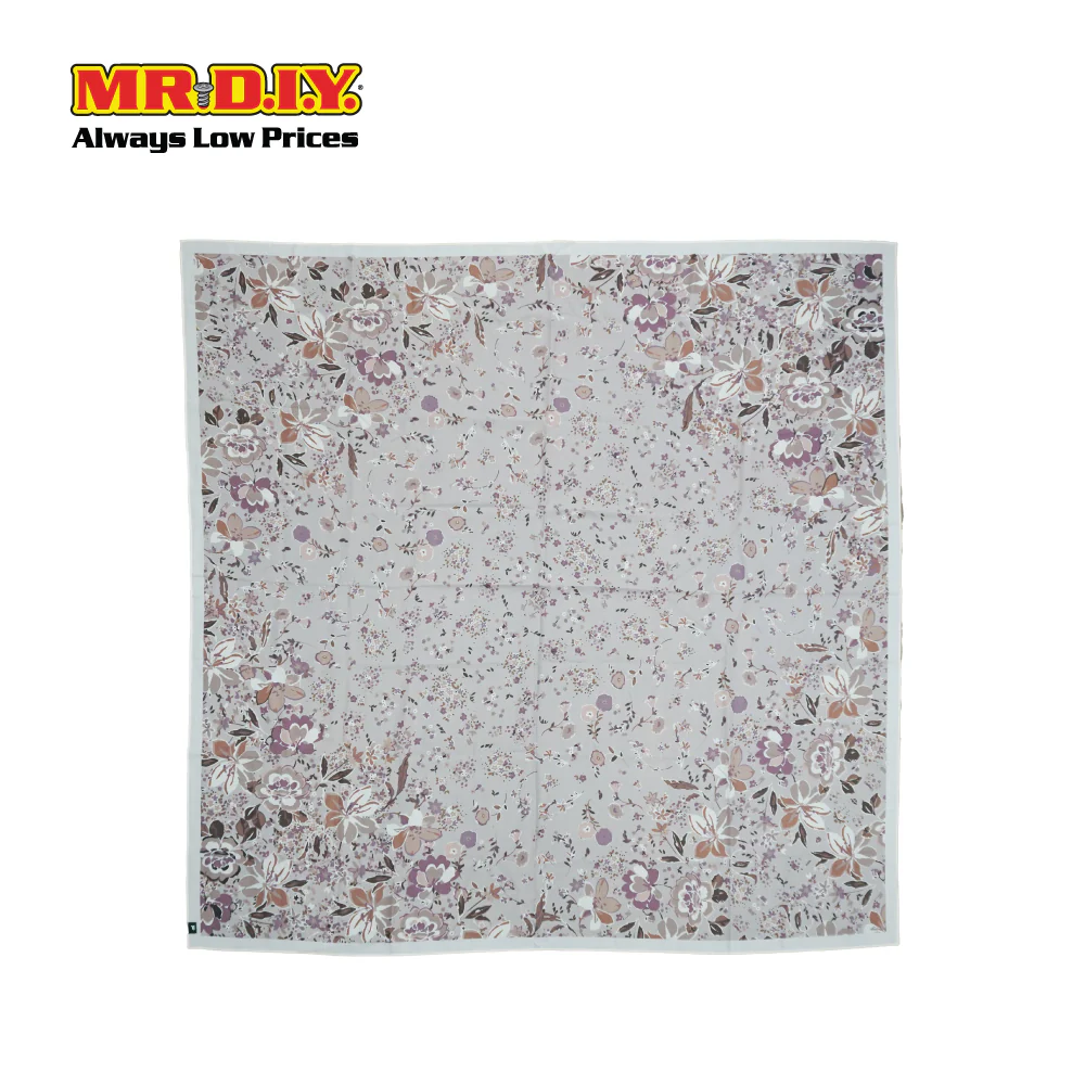 NAELOFAR Floral Cotton Chiffon Square In Hijab Bawal (45inch) - Image 4
