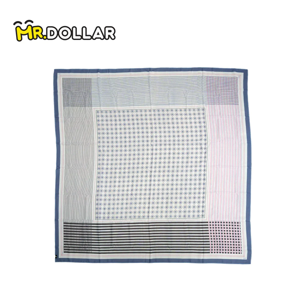 NAELOFAR Geo Cotton Chiffon Square In Hijab Bawal (45inch) - Image 3