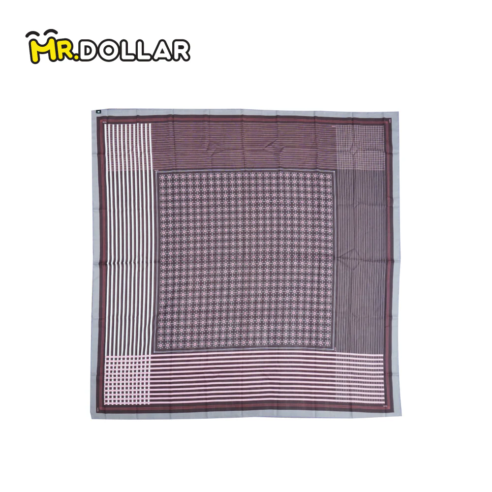 NAELOFAR Geo Cotton Chiffon Square In Hijab Bawal (45inch) - Image 9