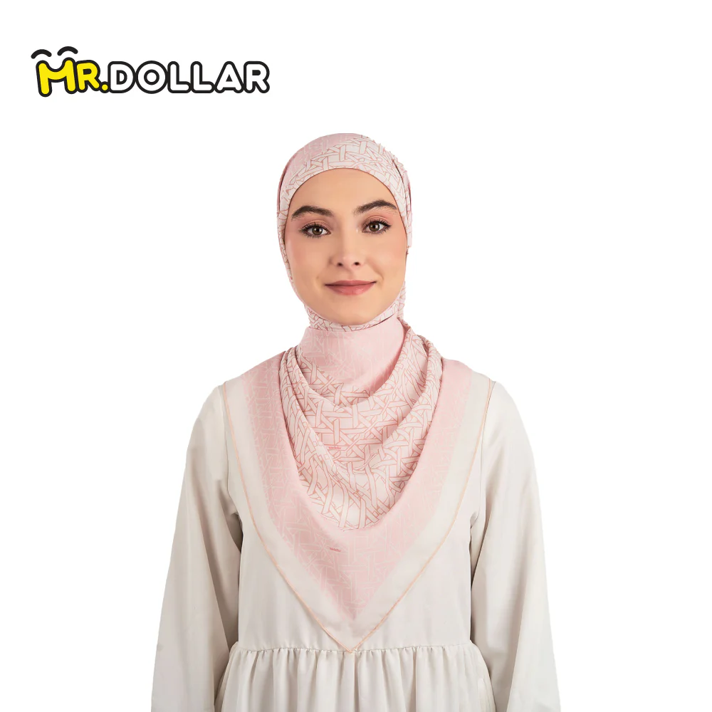 NAELOFAR Mono Cotton Chiffon Square in  Hijab Bawal (45inch) - Image 10