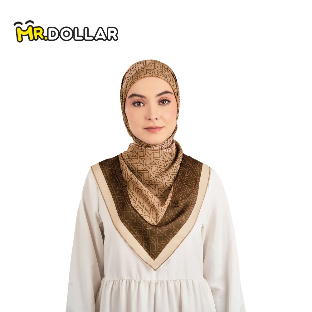 NAELOFAR Mono Cotton Chiffon Square in  Hijab Bawal (45inch) - Image 11