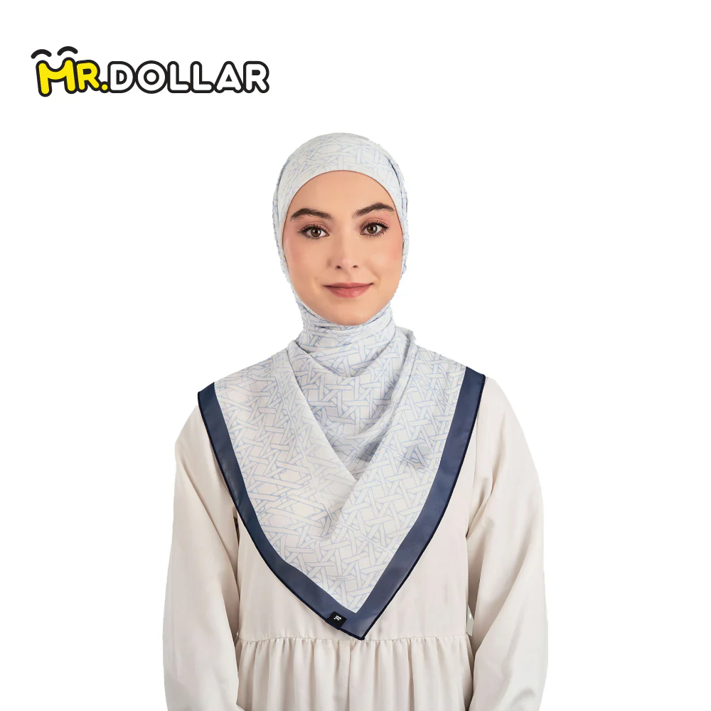 NAELOFAR Mono Cotton Chiffon Square in  Hijab Bawal (45inch) - Image 13