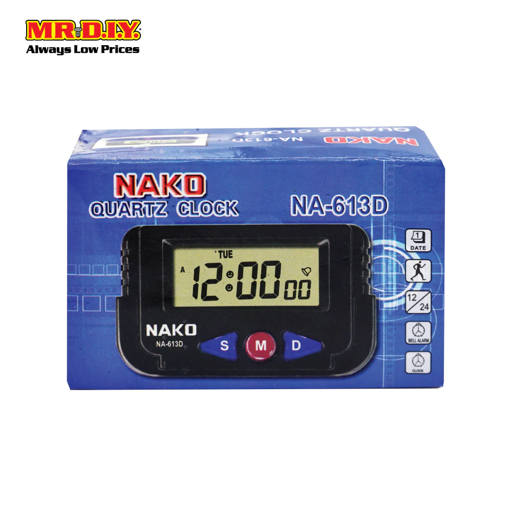 (NAKO) Portable Multi-use Automobile Quartz Clock (7cm) - Image 2