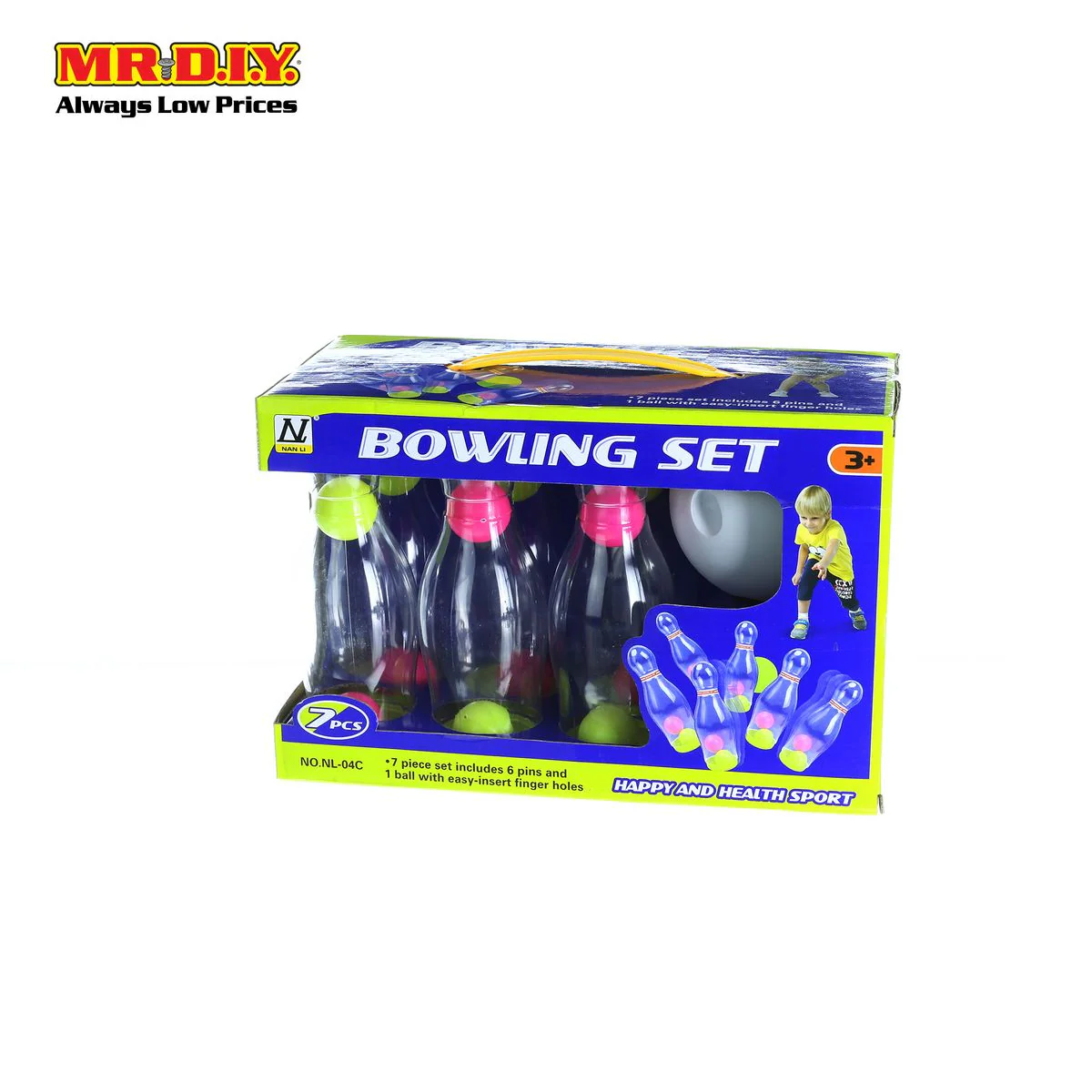 (MR. DIY) NAN LI Kids Fun Indoor Sports Bowling Set - 6 Pins & 1 Ball - Image 3