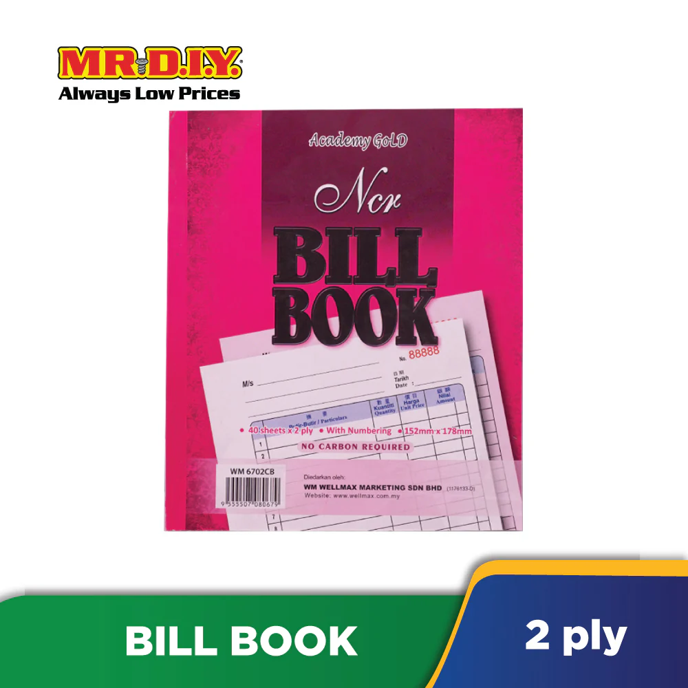 NCR 2 Ply Bill Book (40 Sheets) - Image 2