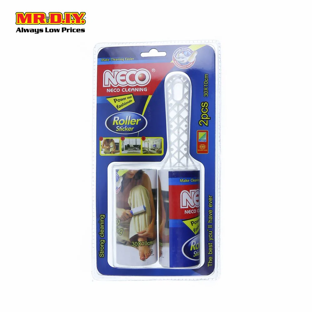 NECO 2 in 1 Cleaning Roller Sticker Set with Roller Sticker Refill (30cm x 10cm) - Image 2