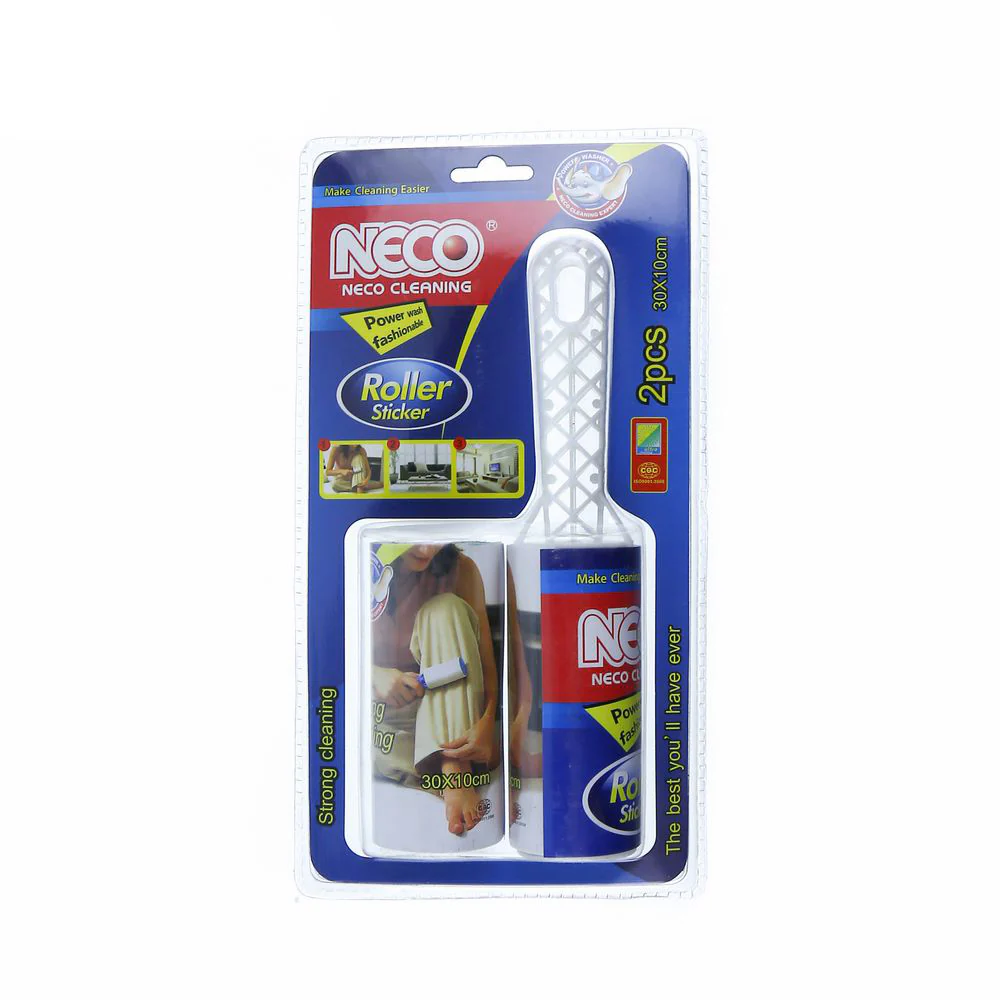 NECO 2 in 1 Cleaning Roller Sticker Set with Roller Sticker Refill (30cm x 10cm) - Image 4