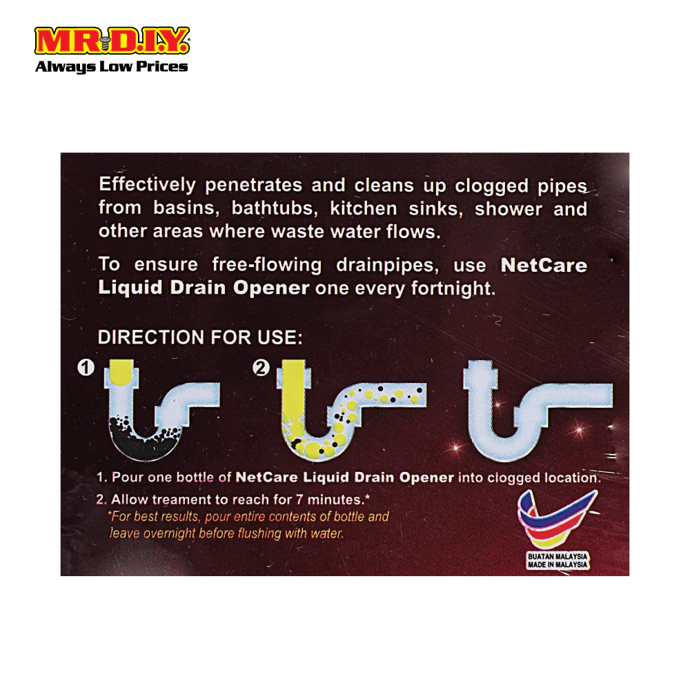 NETCARE Drain Opener Cleaner Liquid (530ml) - Image 3