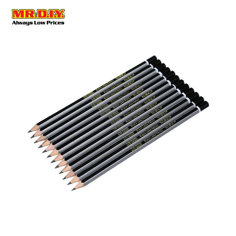 (MR.DIY) NIEKI 2B Exam Grade Pencil Set (12pcs) - Image 2