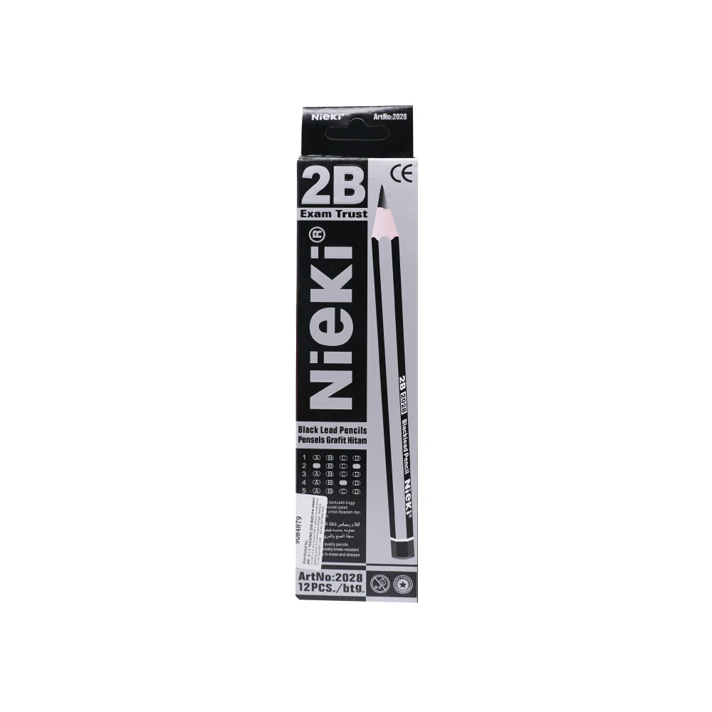(MR.DIY) NIEKI 2B Exam Grade Pencil Set (12pcs) - Image 4