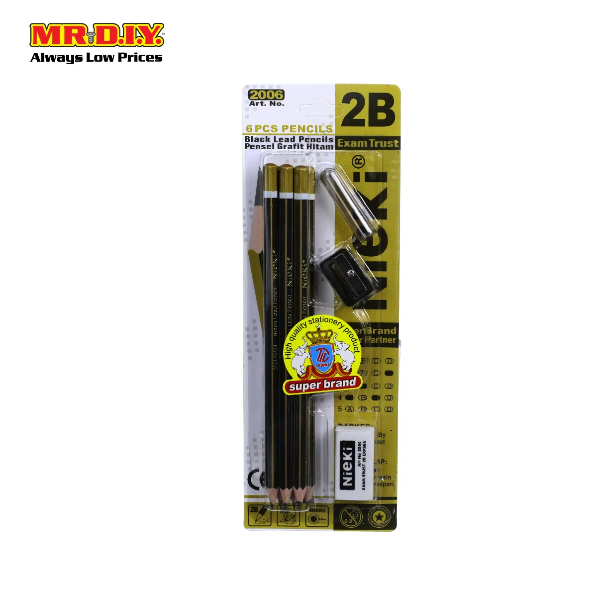 (MR.DIY) NIEKI 9 In 1 Exam Grade Stationary Set - Image 3