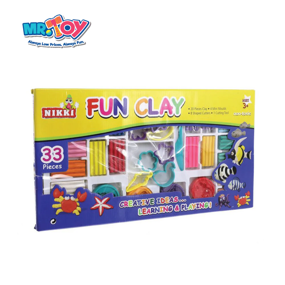 NIKKI 33-Pieces Fun Clay Modelling Clay Set With Accessories - Image 4