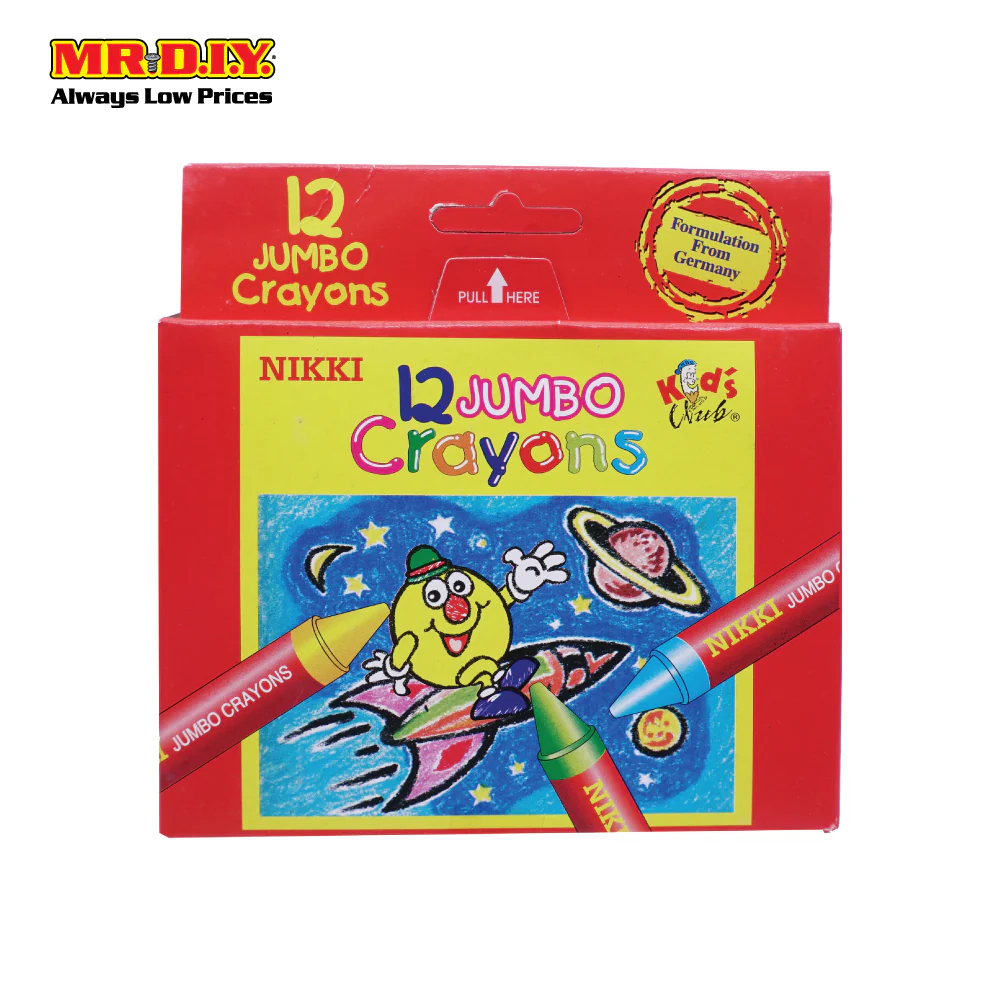 NIKKI Kid's Club Jumbo Crayons 12 Colours - Image 2