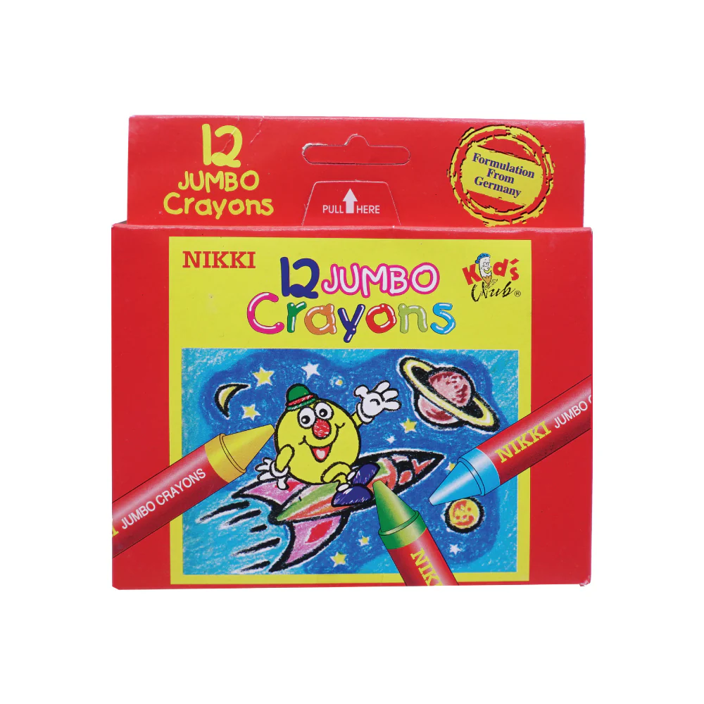 NIKKI Kid's Club Jumbo Crayons 12 Colours - Image 4